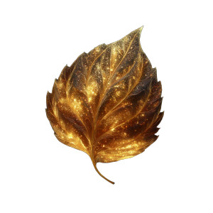 Golden Fantasy Leaf Vinyl Car Decal Sticker – Waterproof & UV-Resistant 6.826666666666667"