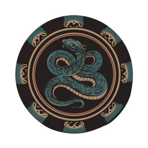 Glowing Snake Design Vinyl Car Decal Sticker – Waterproof & UV-Resistant 3.4133333333333336"