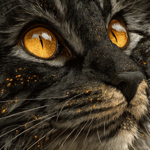 Amber Eyes Vinyl Car Decal Sticker – Waterproof & UV-Resistant 3.4133333333333336"