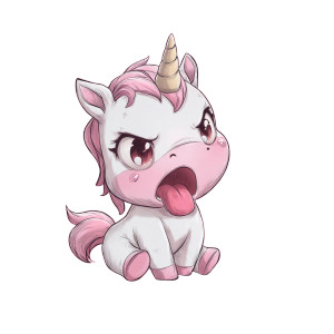 Annoyed Baby Unicorn Vinyl Car Decal Sticker – Waterproof & UV-Resistant 3.4133333333333336" Annoyed Baby Unicorn Vinyl Car Decal Sticker – Waterproof & UV-Resistant 3.4133333333333336"