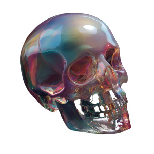Glossy Skull Icon Vinyl Car Decal Sticker – Waterproof & UV-Resistant 3.4133333333333336"