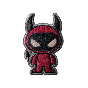 Chibi Evil Patch Vinyl Car Decal Sticker – Waterproof & UV-Resistant 3.4133333333333336"