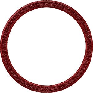 Ruby Red Frame Vinyl Car Decal Sticker – Waterproof & UV-Resistant 6.826666666666667"