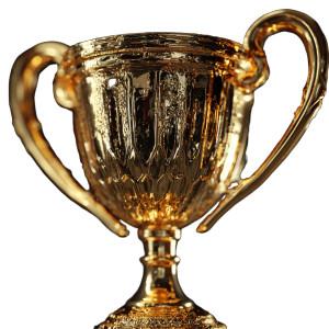 Golden Cup Trophy Vinyl Car Decal Sticker – Waterproof & UV-Resistant 3.4133333333333336"