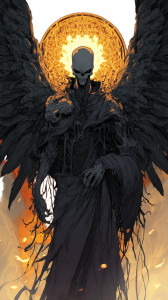 Fallen Angel Judgement Vinyl Car Decal Sticker – Waterproof & UV-Resistant 9.706666666666667"