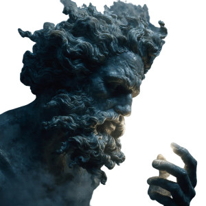 Zeus With Lightning V9 Vinyl Car Decal Sticker – Waterproof & UV-Resistant 6.826666666666667"