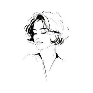 Elegant Female Face V3 Vinyl Car Decal Sticker – Waterproof & UV-Resistant 6.826666666666667"