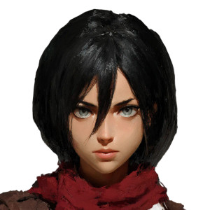 Mikasa Ackerman V4 Vinyl Car Decal Sticker – Waterproof & UV-Resistant 3.4133333333333336"