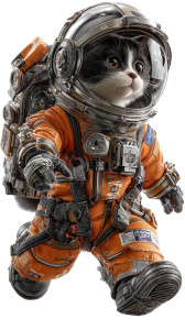 Astronaut Cat V20 Vinyl Car Decal Sticker – Waterproof & UV-Resistant 9.706666666666667"