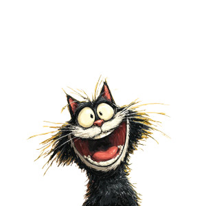 Funny Cat Vinyl Car Decal Sticker – Waterproof & UV-Resistant 3.4133333333333336"