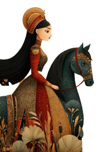 Russian Princess Riding Vinyl Car Decal Sticker – Waterproof & UV-Resistant 4.4 Russian Princess Riding Vinyl Car Decal Sticker – Waterproof & UV-Resistant 4.4