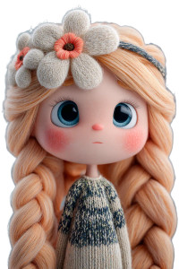 Cute Cartoon Doll V2 Vinyl Car Decal Sticker – Waterproof & UV-Resistant 4.4