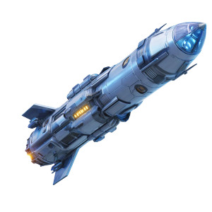 Futuristic Missile Vinyl Car Decal Sticker – Waterproof & UV-Resistant 3.4133333333333336"