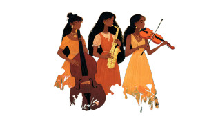 Elegant Musicians In Nature Vinyl Car Decal Sticker – Waterproof & UV-Resistant 2.72"