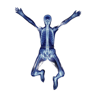 Glowing Skeletal Pose Vinyl Car Decal Sticker – Waterproof & UV-Resistant 3.4133333333333336"