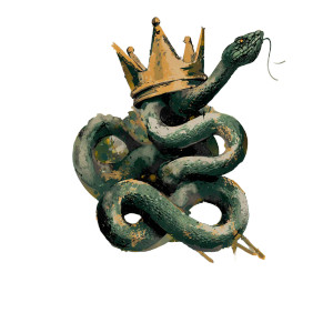 Graffiti Snake Crown Vinyl Car Decal Sticker – Waterproof & UV-Resistant 3.4133333333333336"
