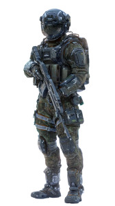 Futuristic Soldier V16 Vinyl Car Decal Sticker – Waterproof & UV-Resistant 9.706666666666667"