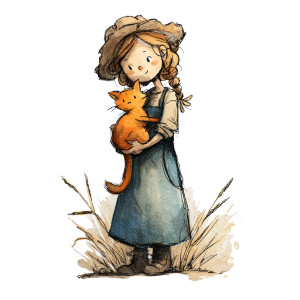 Farm Girl With Cat Vinyl Car Decal Sticker – Waterproof & UV-Resistant 3.4133333333333336" Farm Girl With Cat Vinyl Car Decal Sticker – Waterproof & UV-Resistant 3.4133333333333336"