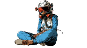 Futuristic Cosmonaut Vinyl Car Decal Sticker – Waterproof & UV-Resistant 5.4