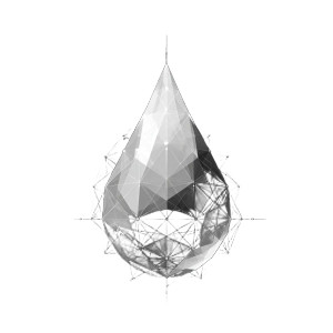 Faceted Water Droplet Vinyl Car Decal Sticker – Waterproof & UV-Resistant 6.826666666666667"