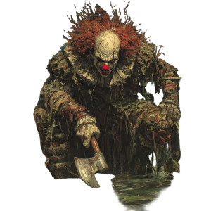 Swamp Clown Monster Vinyl Car Decal Sticker – Waterproof & UV-Resistant 3.4133333333333336"