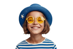 Smiling Girl Summer Vinyl Car Decal Sticker – Waterproof & UV-Resistant 5.97333333333333