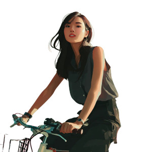 Urban Tomato Cyclist Vinyl Car Decal Sticker – Waterproof & UV-Resistant 6.826666666666667"