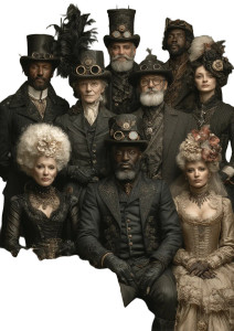 Steampunk Gathering Vinyl Car Decal Sticker – Waterproof & UV-Resistant 8.746666666666666"