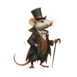 Dapper Rat Vinyl Car Decal Sticker – Waterproof & UV-Resistant 3.4133333333333336" Dapper Rat Vinyl Car Decal Sticker – Waterproof & UV-Resistant 3.4133333333333336"