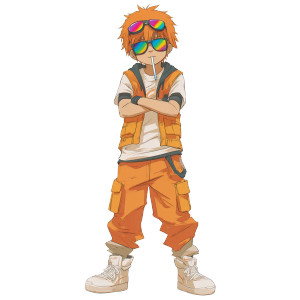 Cool Anime Kid Vinyl Car Decal Sticker – Waterproof & UV-Resistant 3.4133333333333336"