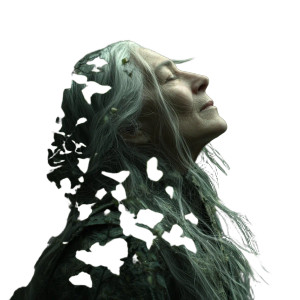 Happy Wood Granny Vinyl Car Decal Sticker – Waterproof & UV-Resistant 3.4133333333333336"