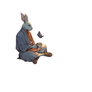 Meditative Hare Monk Vinyl Car Decal Sticker – Waterproof & UV-Resistant 3.4133333333333336" Meditative Hare Monk Vinyl Car Decal Sticker – Waterproof & UV-Resistant 3.4133333333333336"