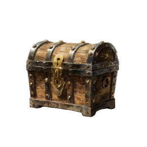 Empty Treasure Chest Vinyl Car Decal Sticker – Waterproof & UV-Resistant 3.4133333333333336"