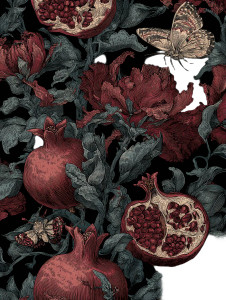 Burgundy Floral Engraving Vinyl Car Decal Sticker – Waterproof & UV-Resistant 8.213333333333333"