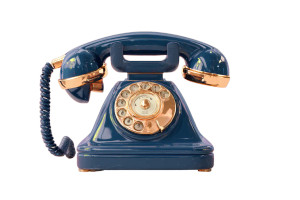 Vintage Blue Phone Vinyl Car Decal Sticker – Waterproof & UV-Resistant 2.986666666666667"