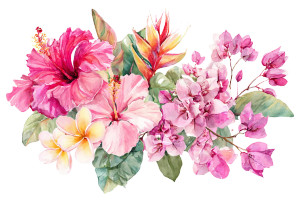 Tropical Floral Clipart Vinyl Car Decal Sticker – Waterproof & UV-Resistant 5.97333333333333 Tropical Floral Clipart Vinyl Car Decal Sticker – Waterproof & UV-Resistant 5.97333333333333