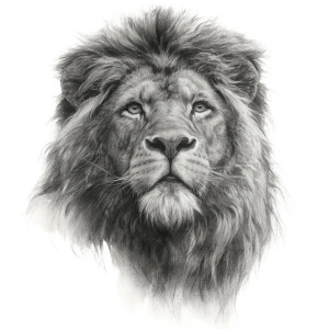Lion Tattoo Portrait V2 Vinyl Car Decal Sticker – Waterproof & UV-Resistant 3.4133333333333336"