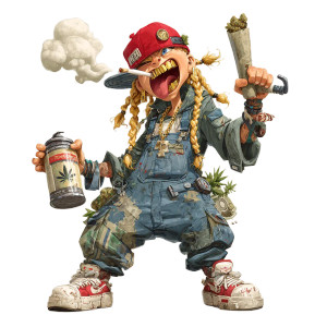 Gold Grill Cartoon Vinyl Car Decal Sticker – Waterproof & UV-Resistant 3.4133333333333336"