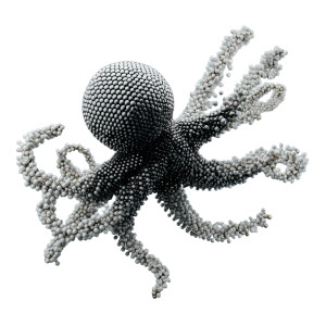 Molecular Octopus Vinyl Car Decal Sticker – Waterproof & UV-Resistant 6.826666666666667"