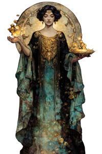 Ethereal Goddess V7 Vinyl Car Decal Sticker – Waterproof & UV-Resistant 8.96"