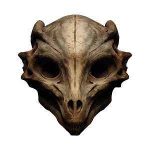 Alien Bone Mask Vinyl Car Decal Sticker – Waterproof & UV-Resistant 3.4133333333333336"