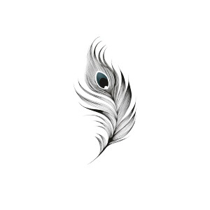Elegant Peacock Feather Vinyl Car Decal Sticker – Waterproof & UV-Resistant 3.4133333333333336"