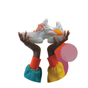 Hands Holding Shoe Vinyl Car Decal Sticker – Waterproof & UV-Resistant 3.4133333333333336"