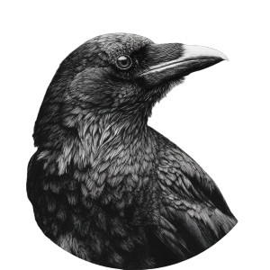 Circular Crow Drawing Vinyl Car Decal Sticker – Waterproof & UV-Resistant 3.4133333333333336"