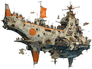 Flying Warship Vinyl Car Decal Sticker – Waterproof & UV-Resistant 6.1866666666666665"