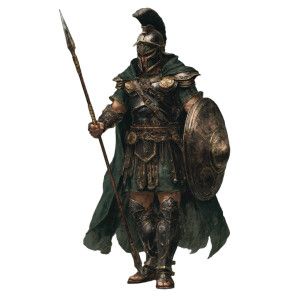 Fantasy Roman Soldier V2 Vinyl Car Decal Sticker – Waterproof & UV-Resistant 3.4133333333333336"