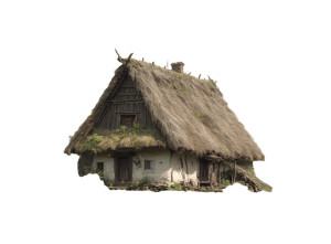 Thatched Transylvanian Cottage Vinyl Car Decal Sticker – Waterproof & UV-Resistant 3.1466666666666665"