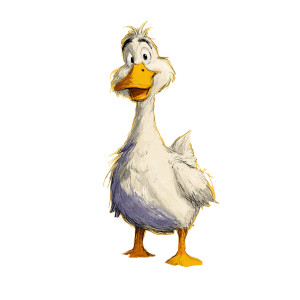 Cartoon Duck V13 Vinyl Car Decal Sticker – Waterproof & UV-Resistant 3.4133333333333336"