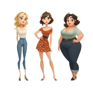 Cartoon Girls Trio Vinyl Car Decal Sticker – Waterproof & UV-Resistant 3.4133333333333336" Cartoon Girls Trio Vinyl Car Decal Sticker – Waterproof & UV-Resistant 3.4133333333333336"