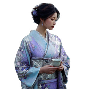 Elegant Kimono Woman V11 Vinyl Car Decal Sticker – Waterproof & UV-Resistant 6.826666666666667"